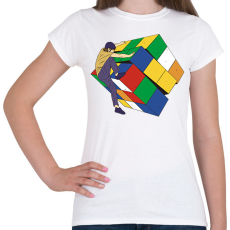 PRINTFASHION Rubik kocka - Női póló - Fehér