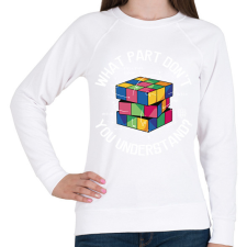 PRINTFASHION Rubik kocka - Női pulóver - Fehér női pulóver, kardigán