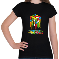 PRINTFASHION rubik - Női póló - Fekete