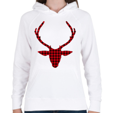 PRINTFASHION Rudolf - Női kapucnis pulóver - Fehér