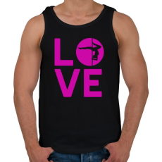PRINTFASHION Rúdtánc love - Férfi atléta - Fekete