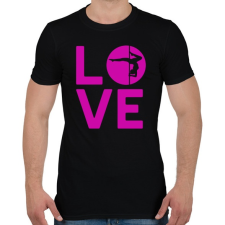 PRINTFASHION Rúdtánc love - Férfi póló - Fekete férfi póló