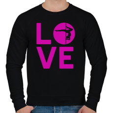 PRINTFASHION Rúdtánc love - Férfi pulóver - Fekete