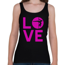 PRINTFASHION Rúdtánc love - Női atléta - Fekete női trikó