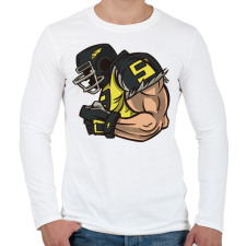 PRINTFASHION Rugby játékos - Férfi hosszú ujjú póló - Fehér férfi póló