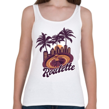 PRINTFASHION Rulett - Női atléta - Fehér női trikó