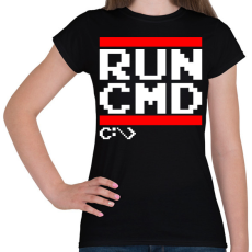 PRINTFASHION RUN CMD - Női póló - Fekete