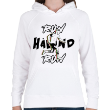 PRINTFASHION RUN Haland RUN! - Női kapucnis pulóver - Fehér női pulóver, kardigán