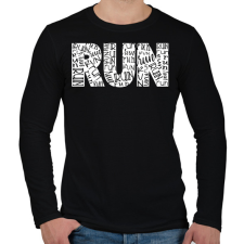 PRINTFASHION Run run run - Férfi hosszú ujjú póló - Fekete férfi póló