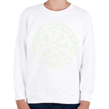 PRINTFASHION Rúna felirat kör - Gyerek pulóver - Fehér gyerek pulóver, kardigán
