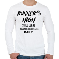 PRINTFASHION RUNNER'S - Férfi hosszú ujjú póló - Fehér