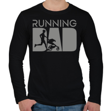 PRINTFASHION Running dad - Férfi hosszú ujjú póló - Fekete férfi póló