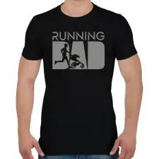 PRINTFASHION Running dad - Férfi póló - Fekete férfi póló