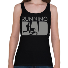 PRINTFASHION Running dad - Női atléta - Fekete