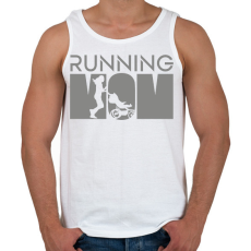 PRINTFASHION Running mom - Férfi atléta - Fehér