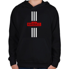 PRINTFASHION Russian Hardbass - Gyerek kapucnis pulóver - Fekete gyerek pulóver, kardigán