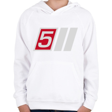 PRINTFASHION s5 - Gyerek kapucnis pulóver - Fehér
