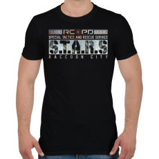 PRINTFASHION S.T.A.R.S. Raccoon City - Férfi póló - Fekete