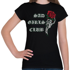 PRINTFASHION Sad Girls Club - Női póló - Fekete