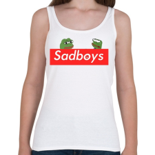 PRINTFASHION sadboyís - Női atléta - Fehér női trikó