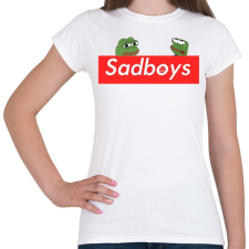 PRINTFASHION sadboyís - Női póló - Fehér női póló