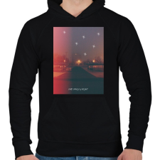 PRINTFASHION Sadsongs - Férfi kapucnis pulóver - Fekete férfi pulóver, kardigán