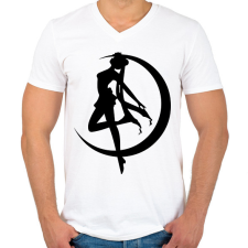 PRINTFASHION Sailor moon - Férfi V-nyakú póló - Fehér férfi póló