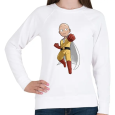 PRINTFASHION Saitama One  Punch Man - Női pulóver - Fehér