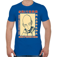 PRINTFASHION Saitama OPM - Férfi póló - Királykék