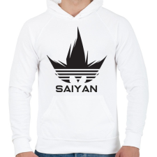 PRINTFASHION Saiyan - Férfi kapucnis pulóver - Fehér férfi pulóver, kardigán