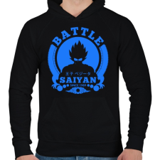 PRINTFASHION Saiyan harcos - Férfi kapucnis pulóver - Fekete férfi pulóver, kardigán