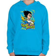 PRINTFASHION Saiyans - Gyerek kapucnis pulóver - Azúrkék