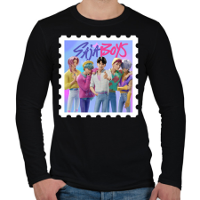 PRINTFASHION Saja Boys - Férfi hosszú ujjú póló - Fekete férfi póló