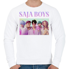 PRINTFASHION Saja Boys - Férfi pulóver - Fehér