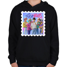 PRINTFASHION Saja Boys - Gyerek kapucnis pulóver - Fekete gyerek pulóver, kardigán