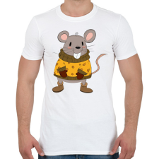 PRINTFASHION Sajtos egér - Férfi póló - Fehér férfi póló