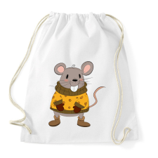 PRINTFASHION Sajtos egér - Sportzsák, Tornazsák - Fehér tornazsák