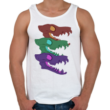 PRINTFASHION Sakál koponyák - Férfi atléta - Fehér atléta, trikó