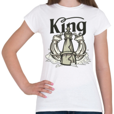 PRINTFASHION Sakk - a király  - Női póló - Fehér
