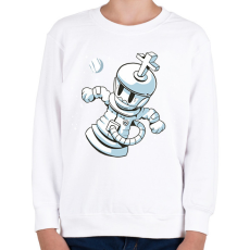 PRINTFASHION Sakk az űrben - Gyerek pulóver - Fehér