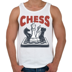PRINTFASHION Sakk - Chess - Férfi atléta - Fehér