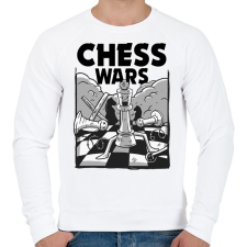PRINTFASHION Sakk - chess wars - Férfi pulóver - Fehér férfi pulóver, kardigán