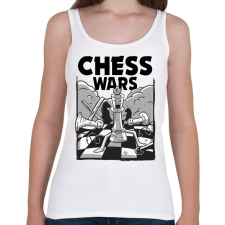 PRINTFASHION Sakk - chess wars - Női atléta - Fehér női trikó