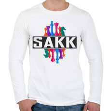 PRINTFASHION SAKK - Férfi hosszú ujjú póló - Fehér