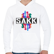 PRINTFASHION SAKK - Férfi kapucnis pulóver - Fehér férfi pulóver, kardigán