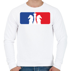 PRINTFASHION Sakk - Férfi pulóver - Fehér
