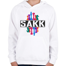 PRINTFASHION SAKK - Gyerek kapucnis pulóver - Fehér