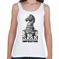 PRINTFASHION Sakk imposztor - Női atléta - Fehér női trikó