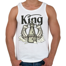 PRINTFASHION Sakk king - Király - Férfi atléta - Fehér
