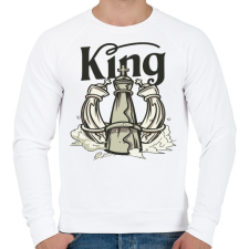 PRINTFASHION Sakk king - Király - Férfi pulóver - Fehér férfi pulóver, kardigán